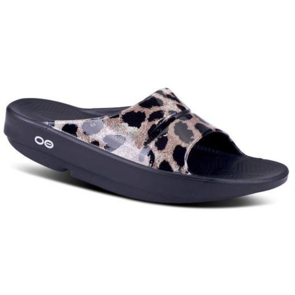 NWB WOMEN'S OOAHH LIMITED SLIDE SANDAL - CHEETAH